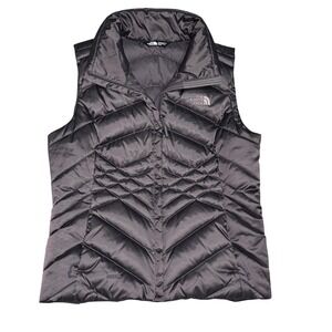 The North Face Aconcagua Vest Womens M Dark Grey  550-Fill Hike Cabin Core